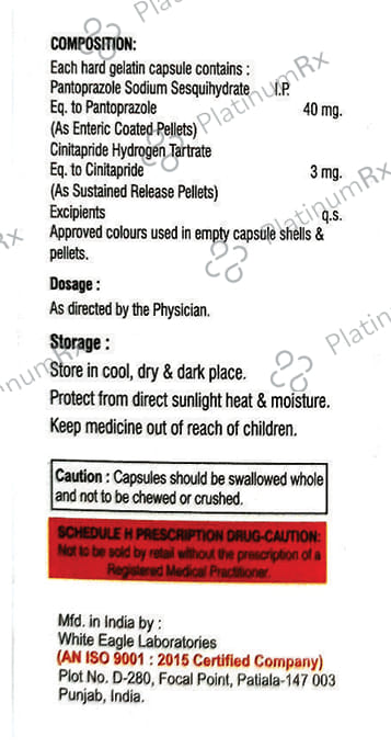 Pantovil CT 3/40mg Capsule SR 10s
