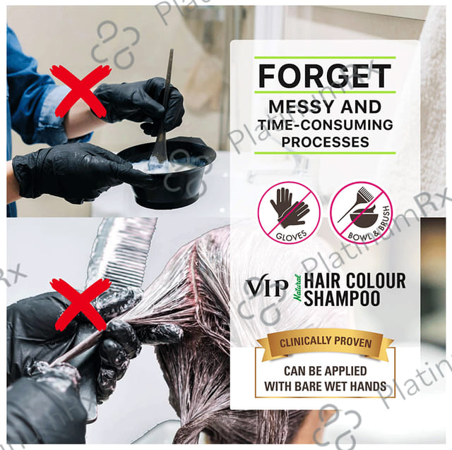 VIP Natural Hair Colour Brown Shampoo 180ml