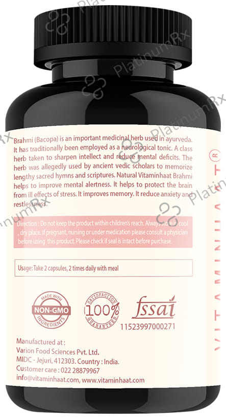 Vitaminhaat Brahmi Bacopa 750mg Capsule