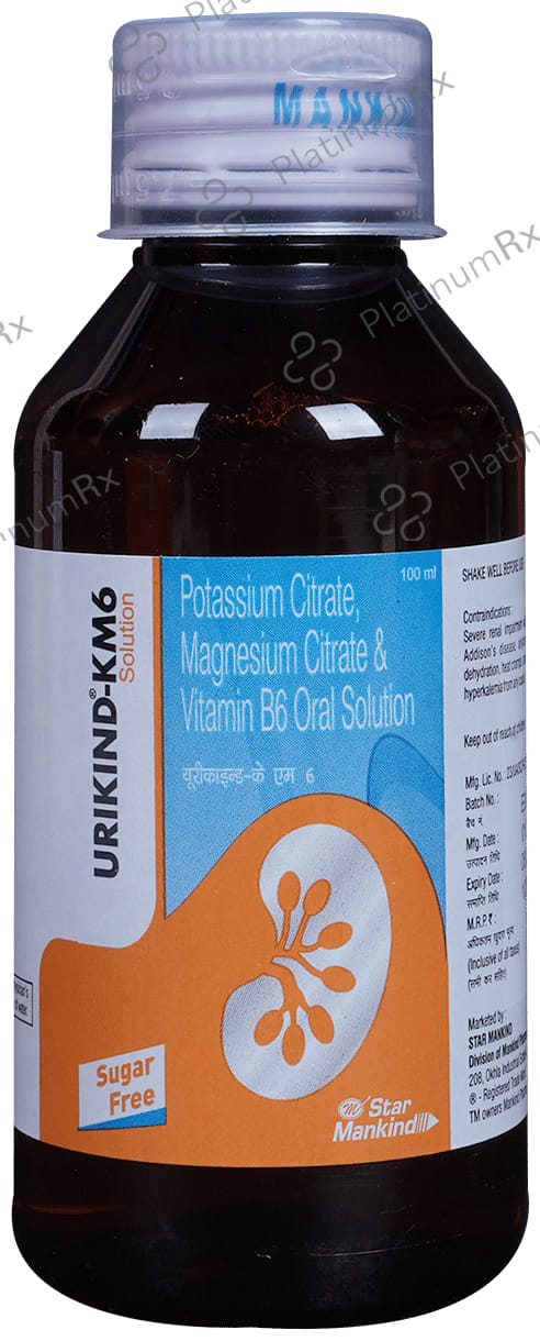 Urikind KM6 375/1100/20mg Oral Solution 100ml