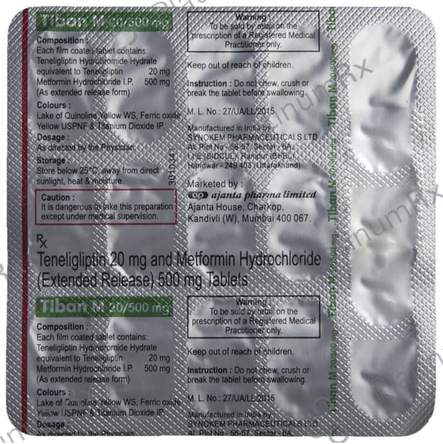 Tiban M 20/500mg Tablet ER 10s
