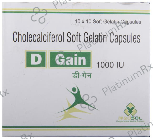 D Gain 1000IU Capsule 10s