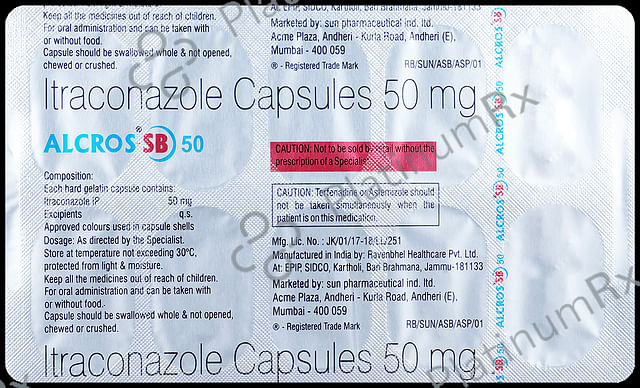 Alcros SB 50mg Capsule 10s