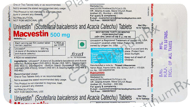 Macvestin 500mg Tablet 10s