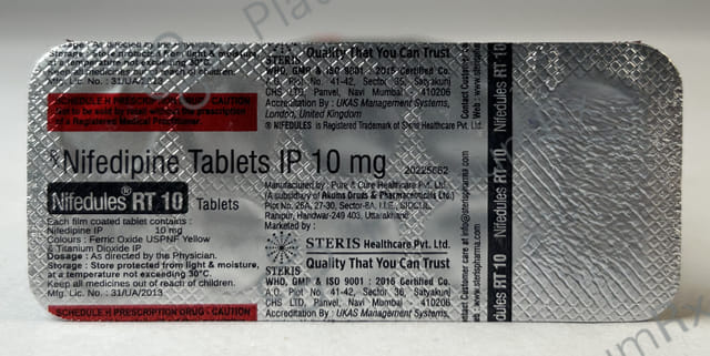Nifedules Rt 10mg Tablet 10s