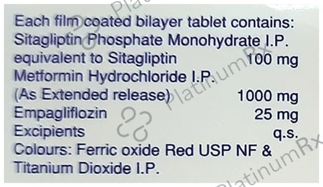 Empazio SM 25/100/1000mg Tablet 10s