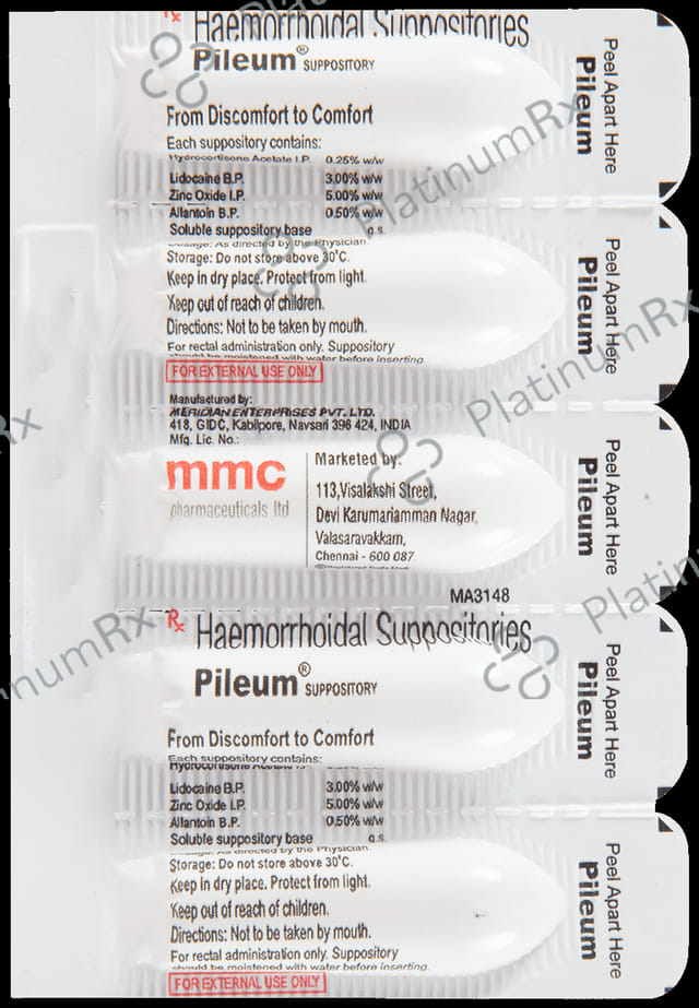 Pileum Suppository 5s