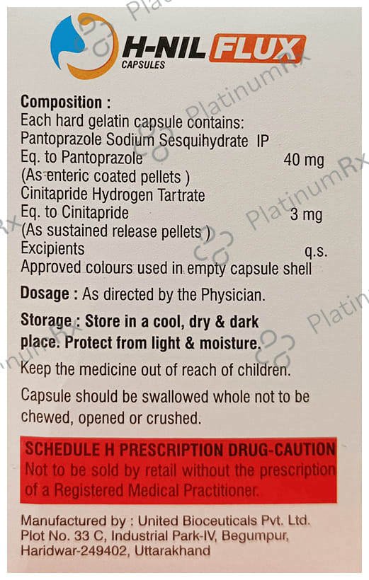 H Nil Flux 3/40mg Capsule SR 10s