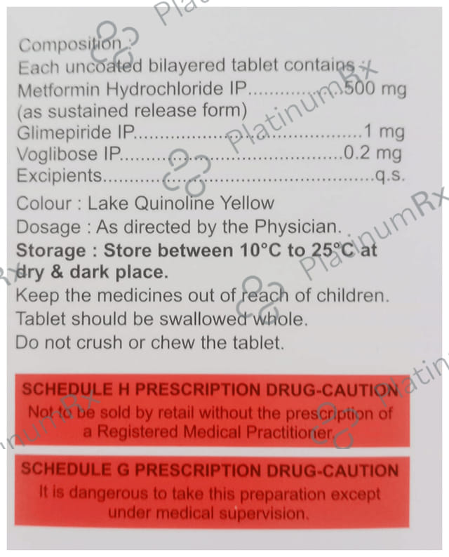 Glimisave MV 1/500/0.3mg Tablet SR 15s