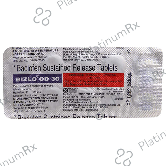 Bizlo OD 30mg Tablet SR 10s