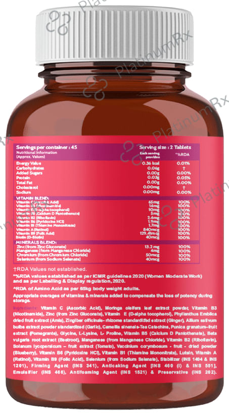 Carbamide Forte Veg Collagen Support for Hair, Nails & Skin - Plant-Based Tablet