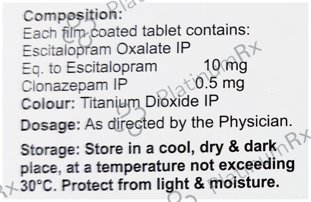 Epitor Plus 0.5/10mg Tablet 15s