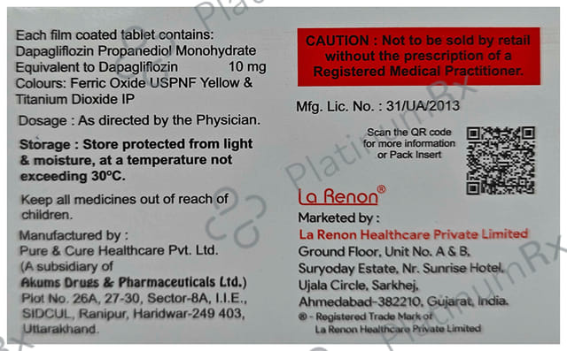 Dapaconic 10mg Tablet 15s