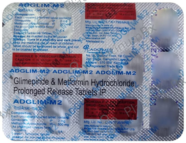 Adglim M 2/500mg Tablet PR 15s