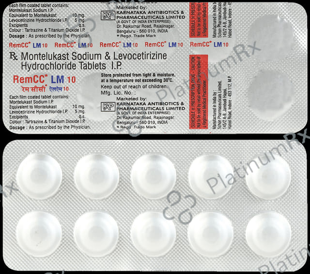 Rem CC LM 5/10mg Tablet 10s