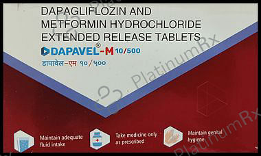 Dapavel M 10/500mg Tablet ER 10s