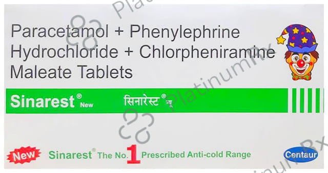 Sinarest New 2/500/10mg Tablet 15s