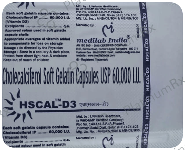 HsCal D3 60000IU Tablet 4s
