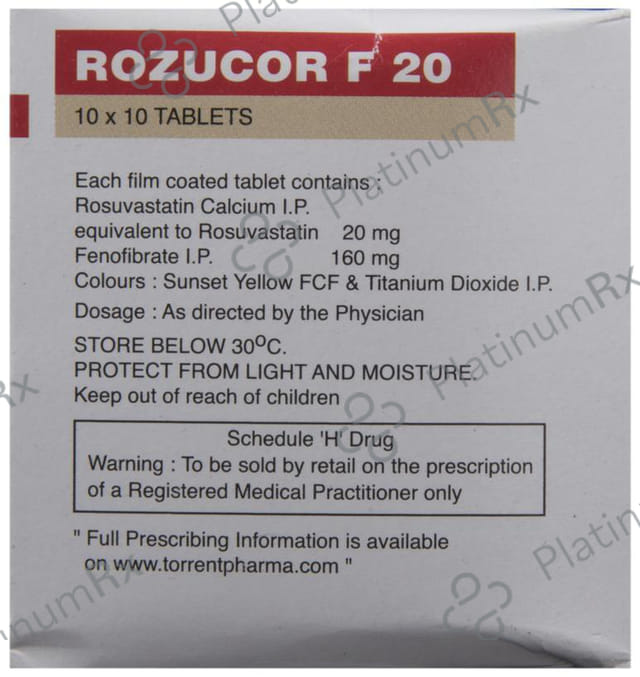 Rozucor F 20/160mg Tablet 10s