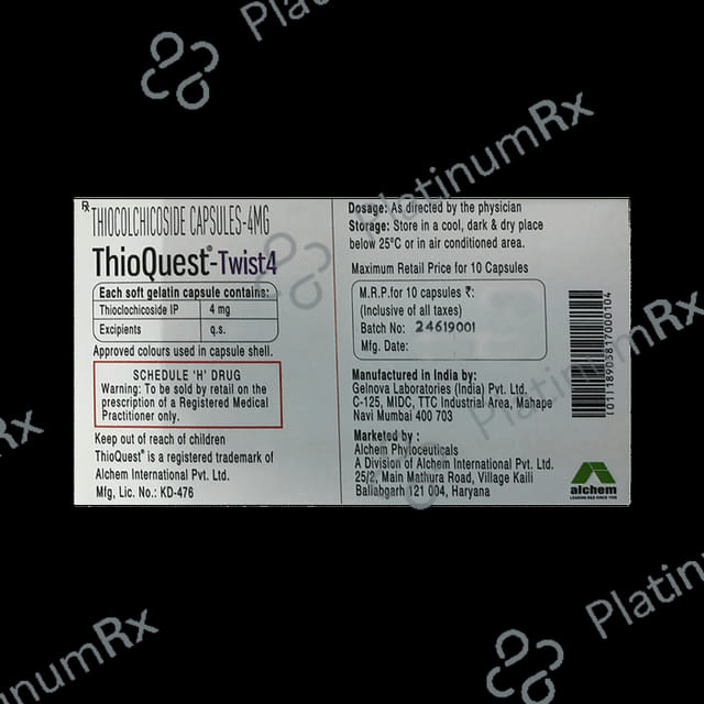 Thioquest 4mg Fast Acting Capsule