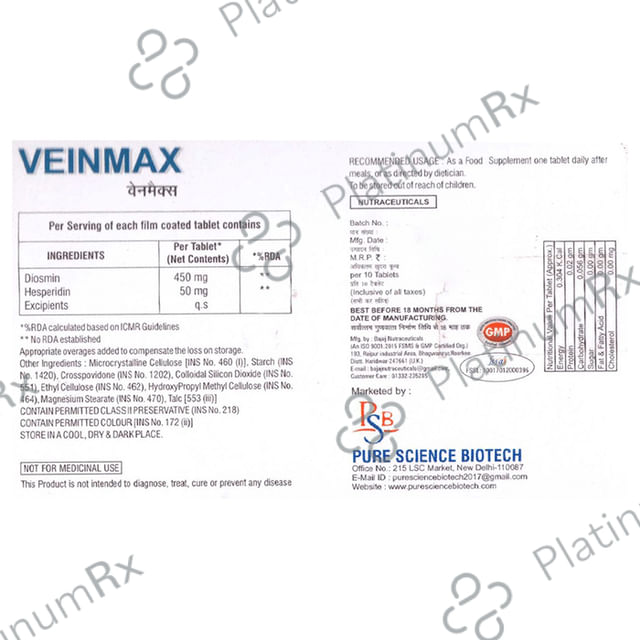Veinmax 500mg Tablet 10s
