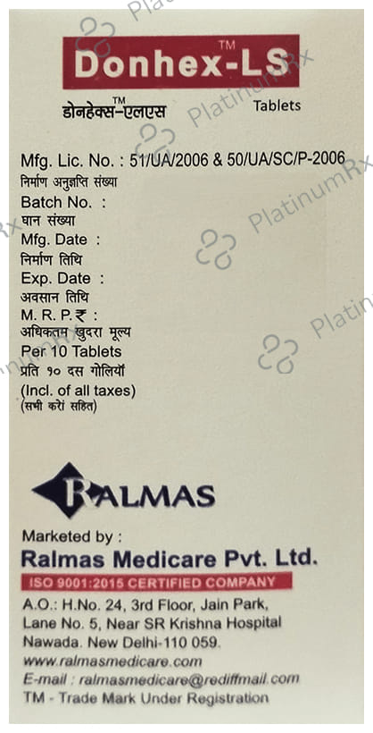 Donhex LS 2/2mg Tablet 10s