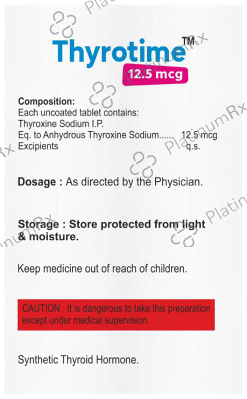 Thyrotime 12.5mcg Tablet 100s