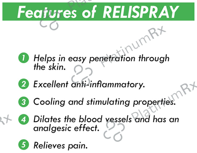 Relispray Natural & Instant Pain Relief Spray 75gm