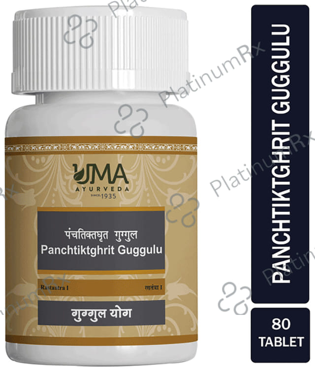 Uma Ayurveda PanchatiktaGhrit Guggul Tablet 80 tablets