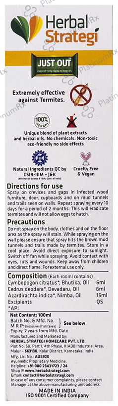 Herbal Strategi Herbal Termite Repellent Spray