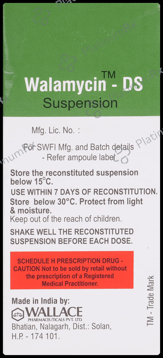 Walamycin DS 25mg Suspension 30ml