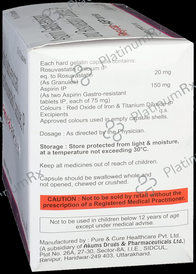 Rosycap ASP 20/150mg Capsule 15s