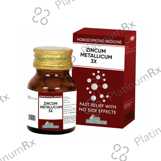 LDD Bioscience Zincum Metallicum 3X 25 gm