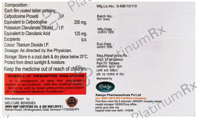Sensepod CV 200/125mg Tablet 10s