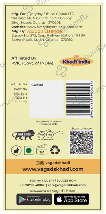 Vagad's Khadi Herbal Mehndi Powder Black