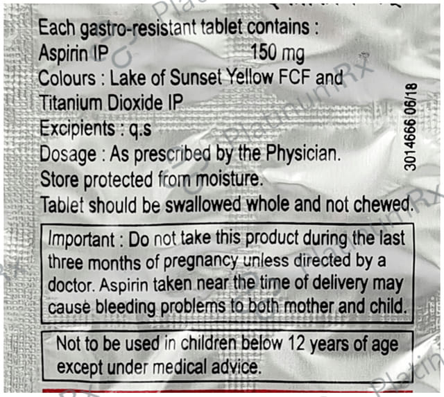 Ecosprin 150mg Tablet 14s