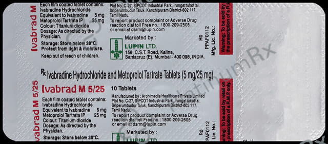 Ivabrad M 5mg/25mg Tablet