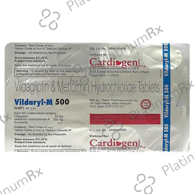 Vildaryl M 500/50mg Tablet 15s