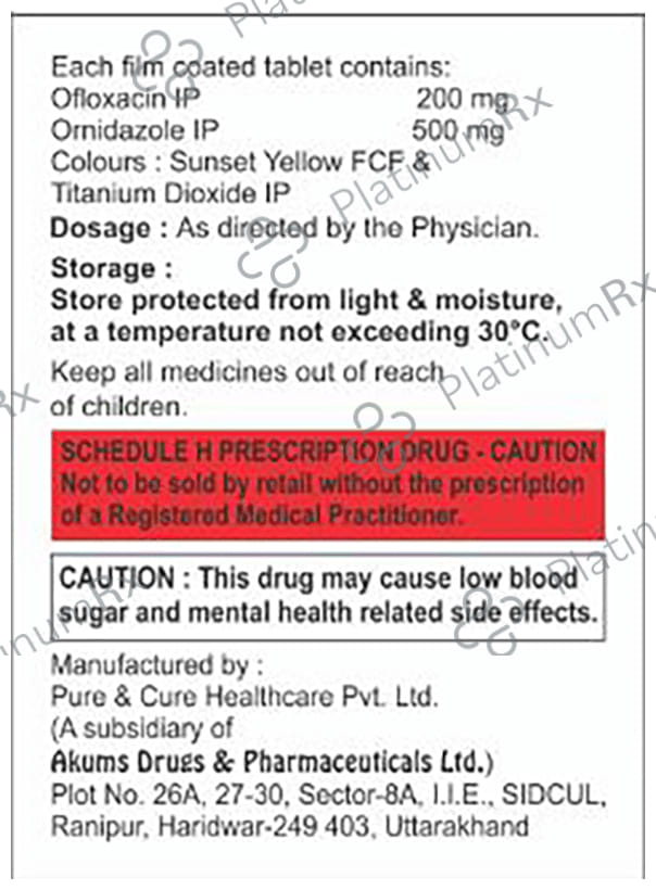 Oflo 200/500mg Tablet 10s