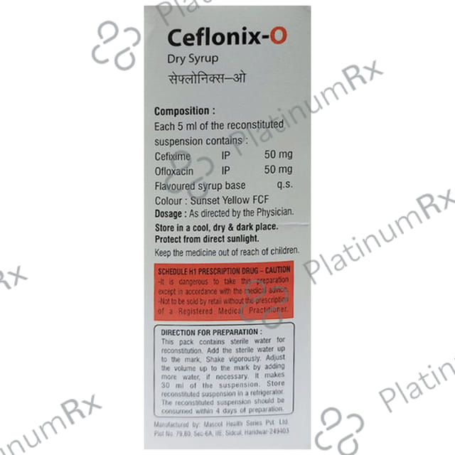 Ceflonix-O Dry Syrup Orange