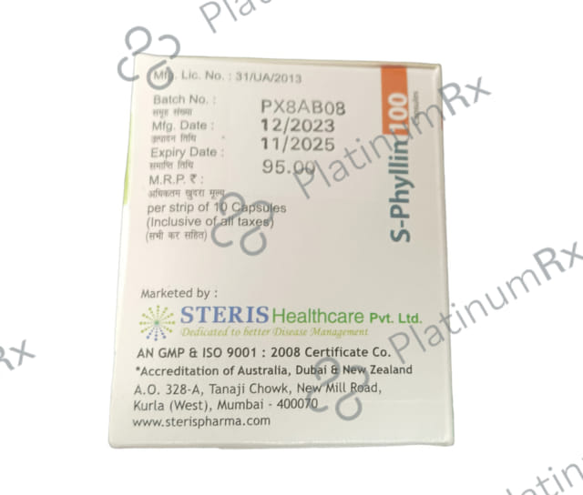S Phyllin 100mg Capsule 10s