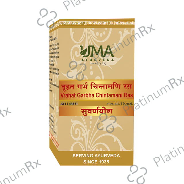 Uma Ayurveda Vrahat Garbh Chintamani Ras Tablet (with Gold & Silver)