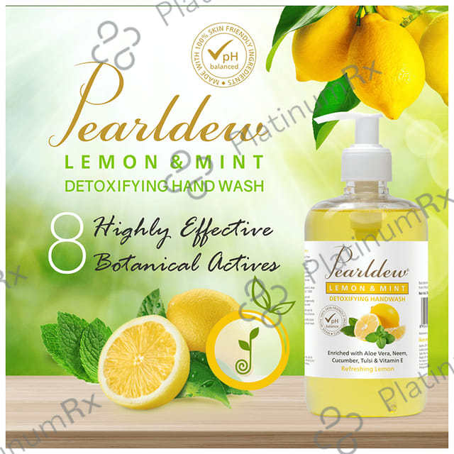 Pearldew Lemon & Mint Detoxifying Handwash (500ml Each) 1 Bottle