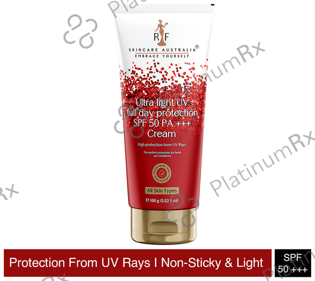 RF Skincare Australia Ultra Light UV Full Day Protection SPF 50 PA+++ Cream 100gm