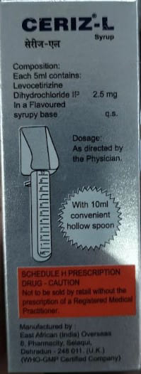 Ceriz L 2.5mg Syrup 60ml