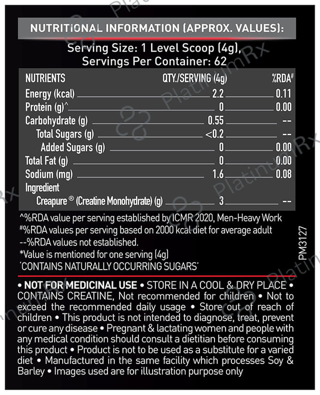 MuscleBlaze Creapro Creatine - With Creapure for Lean Muscles, Energy & Strength - Melon Twist