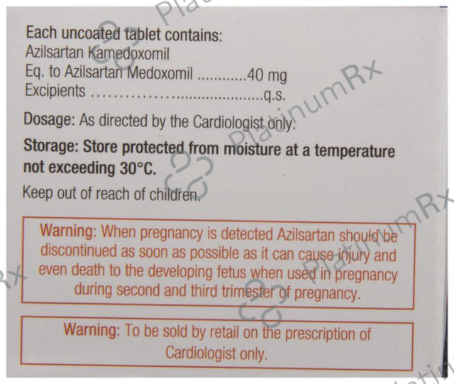 Zilsar 40mg Tablet 10s