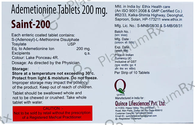 Saint 200mg Tablet 10s
