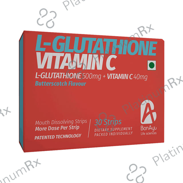 BonAyu L-Glutathione Vitamin C Mouth Dissolving Strip Butterscotch