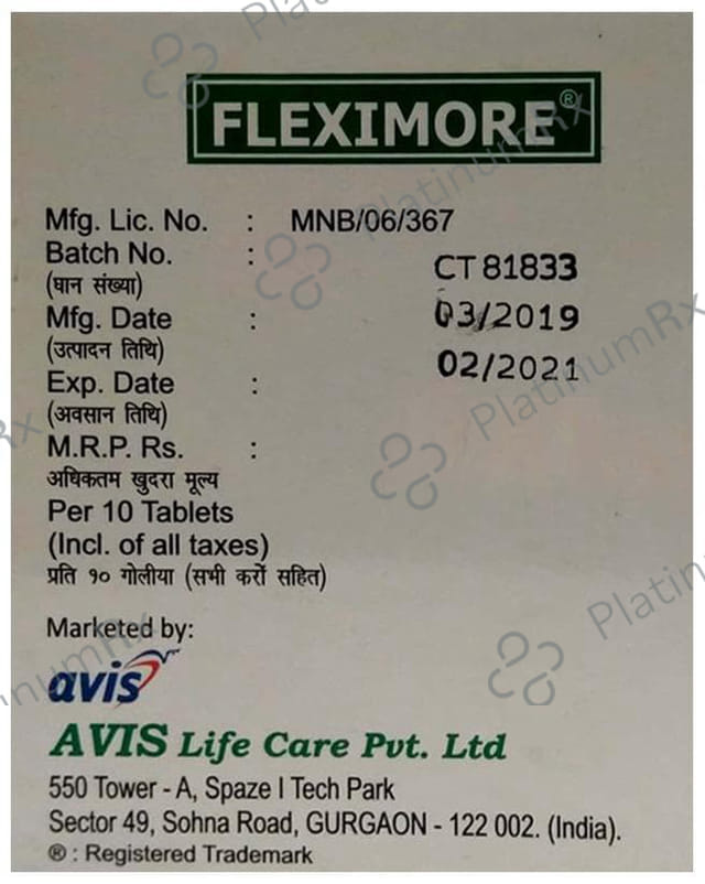 Fleximore 50/400mg Tablet 10s